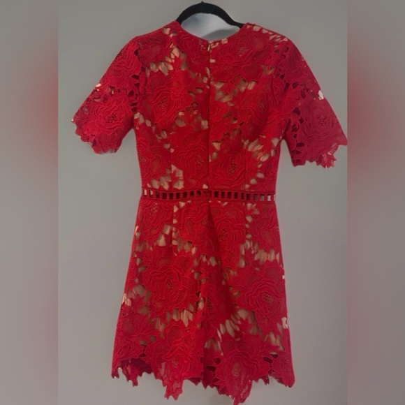 Scarlet Lace Romper ASTR The Label Floral Ladder Trim Party Playsuit XS - Picture 5 of 9